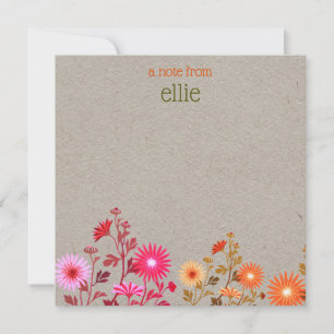 Boho Country Floral Kraft Card