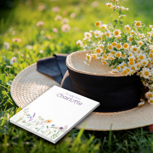 Boho Country wildflower watercolor Notepad
