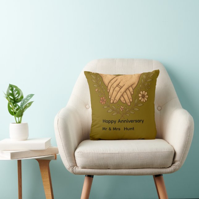 Boho Couple Anniversary Gift Cushion (Chair)