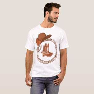 Boho Cowboy Boots Western  T-Shirt