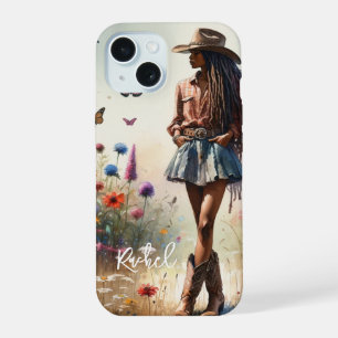 Boho Cowgirl Personalised  iPhone 15 Case