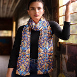 Boho Cowgirl Western Floral Damask  Scarf<br><div class="desc">Flowers and Swirls Western Floral Damask decorative womens long chiffon scarf in stunning shades of cobalt blue. Bring timeless elegance and feminine charm to your wardrobe with this chic design featuring a lovely, intricate Western inspired damask floral foliage design ideal for the modern cowgirl. Details reminiscent of vintage tooled leather...</div>
