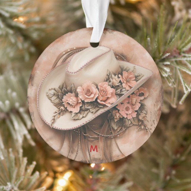 Boho Cowgirl Western Floral Ornament (Tree)