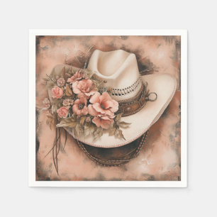 Boho Cowgirl Western Floral Wedding Napkins