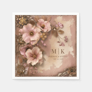 Boho Cowgirl Western Florals Wedding Napkins