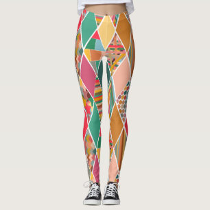 Boho Crazy Quilt Leggings