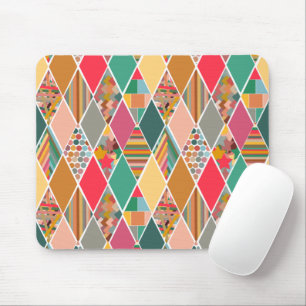 Boho Crazy Quilt Mouse Pad