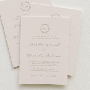 Boho Cream and Terracotta Fall Wedding Invitation