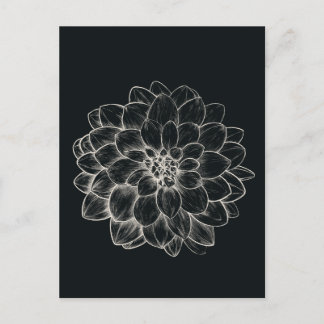 Boho Cream Dahlia Postcard