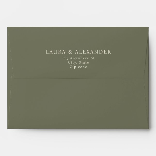 Boho Cream Wildflower Envelope (Back (Top Flap))