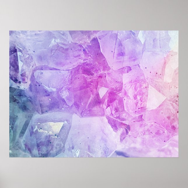 Boho Crystal Colourful Mineral Art Photography Poster (Front)