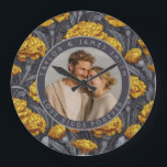 Boho Custom Carnation Inspired Mountain Wedding Large Clock<br><div class="desc">This floral patterned wedding product presents nature’s poetry in design, blending blooms, beauty, and heartfelt romance.…... ... ... ... ... ... ... ... ..Engaged , wedding , nature , reception , Fall Wedding , tropical wedding , unique wedding , minimalist wedding , Vineyard Wedding , wedding</div>