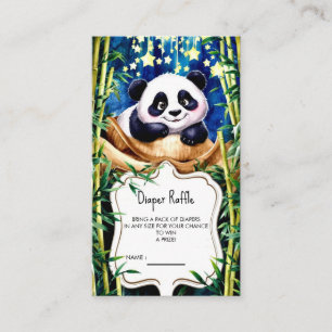 Boho Cute Baby Panda Baby Shower Enclosure Card