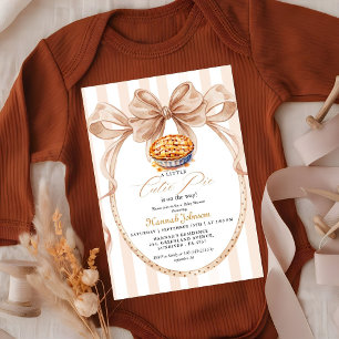 Boho cute Little Pie on the way Fall baby Shower Invitation