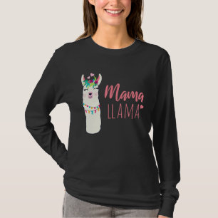 Boho Cute Mama Llama Llamas Alpacas Lover  For Mum T-Shirt