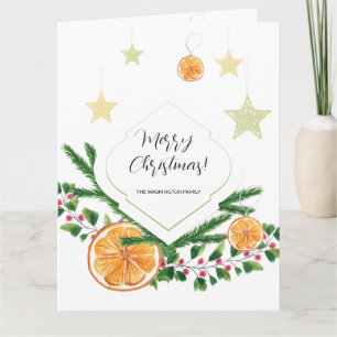 Boho Cute Pattern Winter Citrus Card