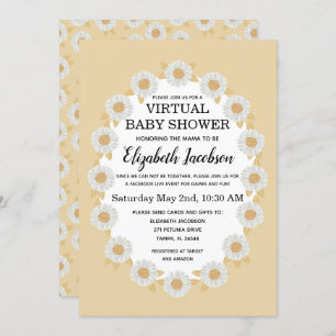 Boho Daisies Virtual Baby Shower Invitation