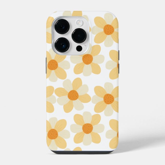Boho Daisy Art iPhone Case (Back)