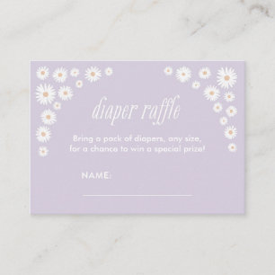 Boho Daisy Baby Shower Diaper Raffle Ticket Enclosure Card