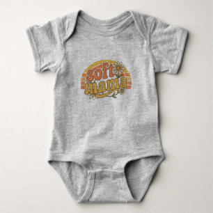 Boho Daisy Flower Sunset Graphic Baby Bodysuit