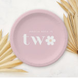 Boho Daisy Second Birthday Paper Plates<br><div class="desc">Add a personal touch to your little one's birthday decor with our Daisy Second Birthday Paper Plates. This boho design features a modern typography and a charming daisy accent, creating a sweet and stylish look. Customise the plate with your child's name for a personalised touch. Available in three neutral colorways...</div>