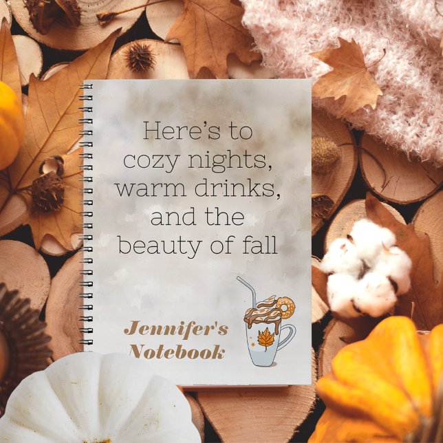 Boho dark Fall theme warm coffee Spiral Notebook (Boho dark Fall theme warm coffee Spiral Notebook)