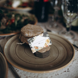 Boho Dark Floral   Wedding Place Card