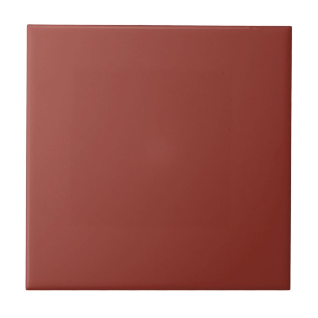 Boho Dark Rust Ceramic Tile (Front)