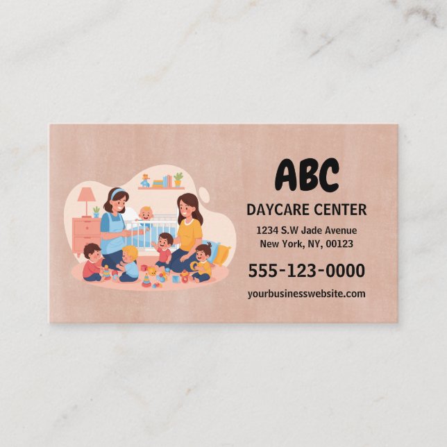 Boho Daycare Business Card (Front)