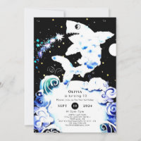 Boho Deepsea Editable Shark Birthday