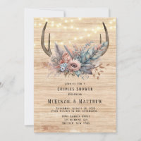 Boho Deer Antler Floral Couples Shower