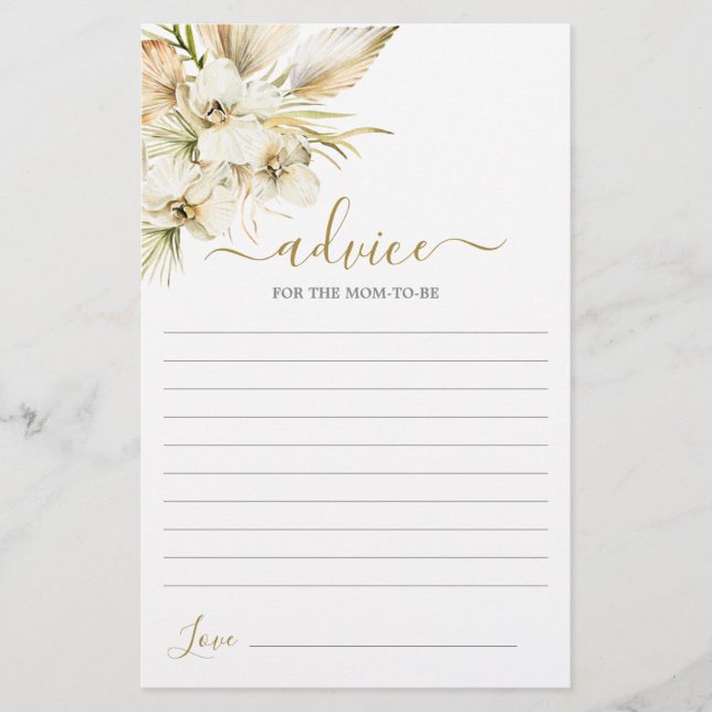 Boho Desert Advice for the Mum To Be card (Front)