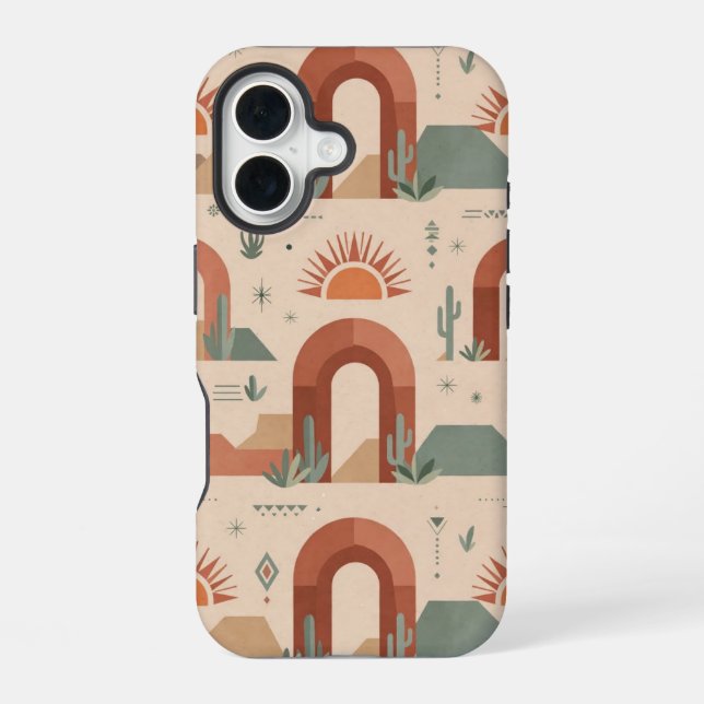 Boho Desert Arches Sunset Minimal Case (Back)