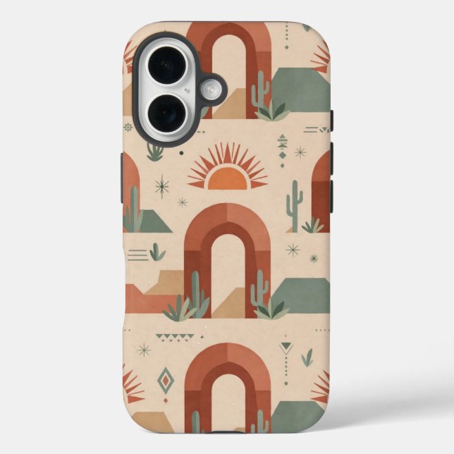 Boho Desert Arches Sunset Minimal Case (Back)