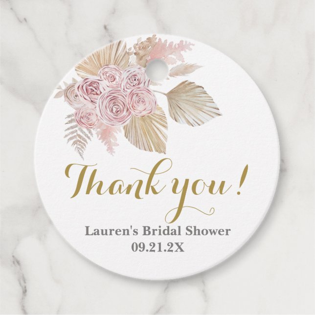 Boho Desert Baby Shower Favour Tags (Front)