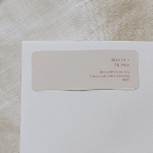 Boho Desert   Beige Return Address Label