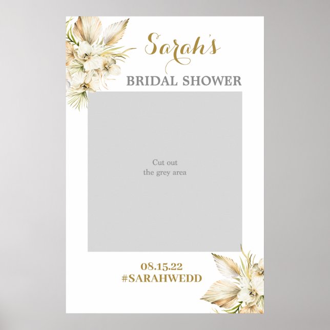 Boho Desert Bridal Shower Photo Prop Poster (Front)