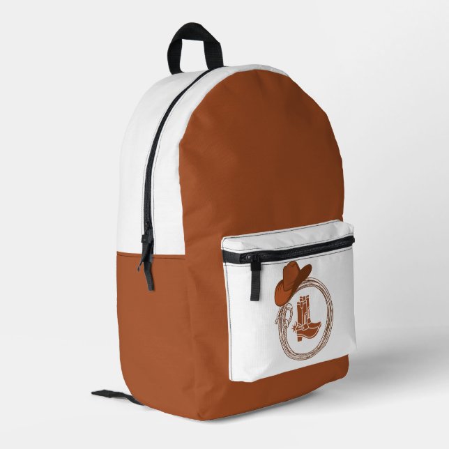  Boho desert cowgirl Cowboy Boots  Printed Backpack (Back Corner Left)