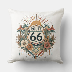 Boho Desert Floral Roadside Crest Cushion