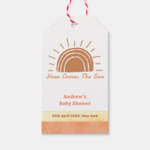 Boho Desert Here Comes The Son Baby Shower  Gift Tags