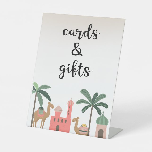 Boho Desert Landscape Cards and Gifts Sign (Front)