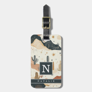 Boho Desert Landscape Luggage Tag