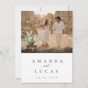 Boho Desert Photo Wedding Invitation