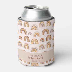 Boho Desert Rainbow Neutral Custom Baby Shower  Can Cooler