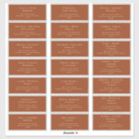 Boho Desert | Rust Wedding Guest Address Labels