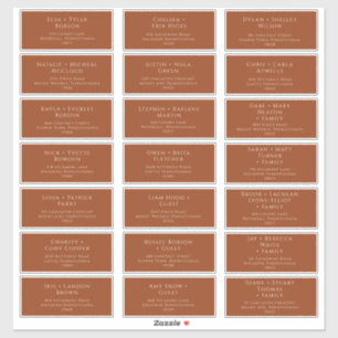 Boho Desert Rust Wedding Guest Address Labels