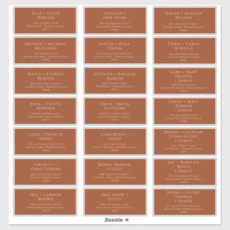 Boho Desert | Rust Wedding Guest Address Labels