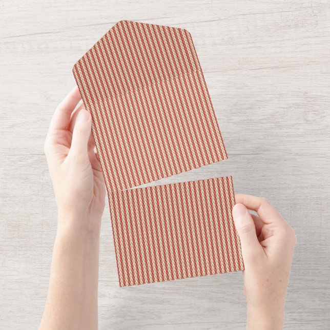 Boho Desert Stripe Pattern Design All In One Invitation (Tearaway)