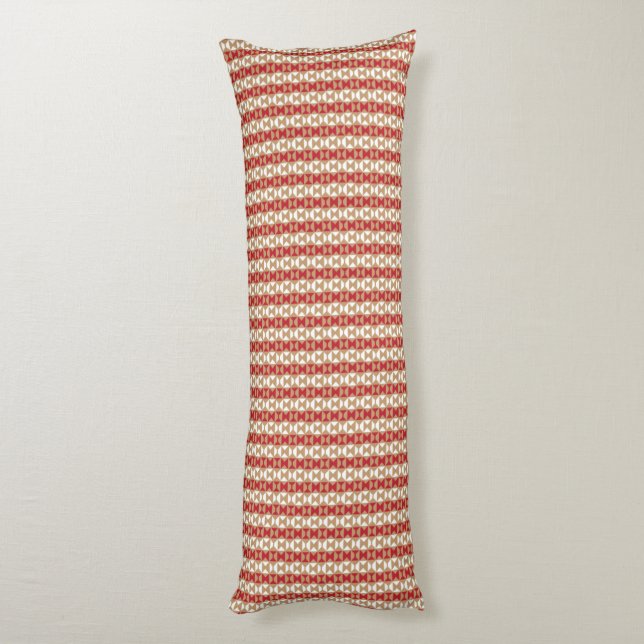 Boho Desert Stripe Pattern Design Body Cushion (Back (Vertical))