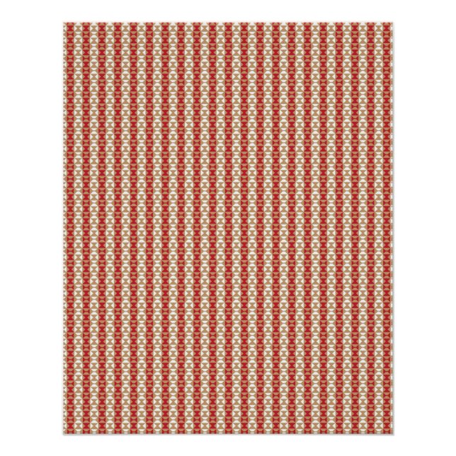 Boho Desert Stripe Pattern Design Poster (Front)